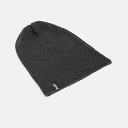 Roadster Unisex Charcoal Grey Solid Beanie image 3