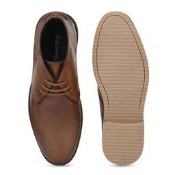 Carlo Romano Men Brown Leather Flat Boots image 5