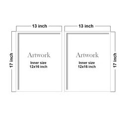 Art Street Set Of 2 Whte & Green Deers Framed Canvas Wall Art image 2