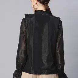 plusS Black Ruffles Top image 4