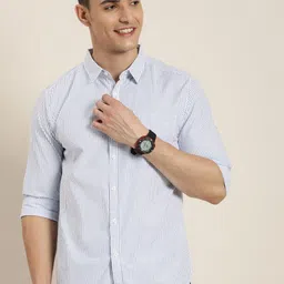 HERE&NOW Men Slim Fit Striped Casual Shirt image 2