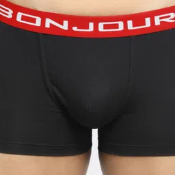 Bonjour Men Black Solid Trunks RMA9S3804S-PO1-BK image 2