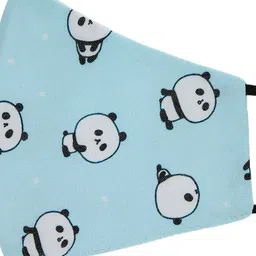 Tossido Kids 3 Pcs Blue Printed 3-Ply Reusable Cloth Masks image 4