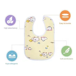 SYGA Infant Pack Of 6 Printed Pure Cotton Bibs image 3