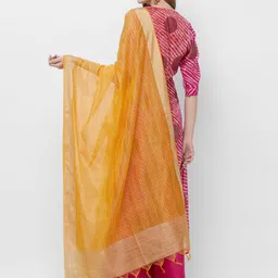 Dupatta Bazaar Yellow Solid Dupatta image 3