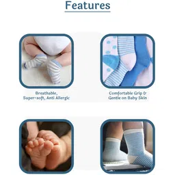 FOOTPRINTS Infants Pack Of 3 Striped Socks image 5
