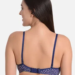 mod & shy Blue Printed Non-Wired Lightly Padded T-shirt Bra MS143 image 3