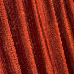 Fabindia Red & Black Striped Cotton Window Curtain image 2