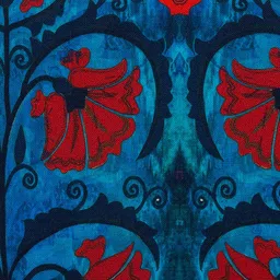 SEJ by Nisha Gupta Blue Set of 5 Printed 16'' x 16'' Square Cushion Covers image 3