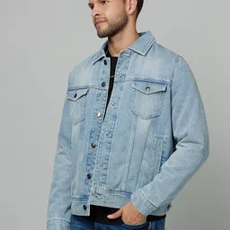 Celio Washed Cotton Denim Jacket image 4