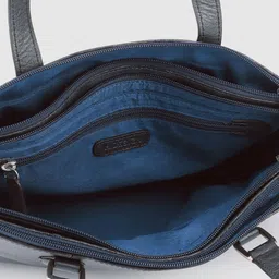 Hidesign Navy Blue Leather Shoulder Bag image 4