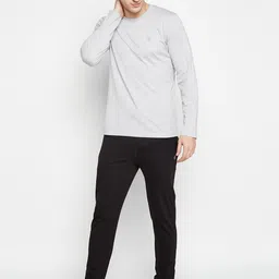 BODYACTIVE Men Black Solid Regular-Fit Trackpants image 3