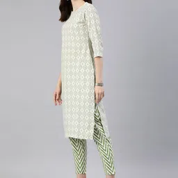 KALINI Women Ethnic Motifs Printed Regular Kurta with Trousers image 4