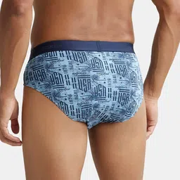 Jockey Men Pack Of 2 Blue Printed Basic Briefs image 5