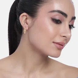 Estele Gold-Plated Geometric Crystal Studs-image-5