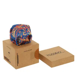 Tossido Men Blue & Orange Printed Pocket Square image 4