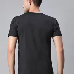 Pierre Carlo Men Black & White Typography Printed T-shirt image 4