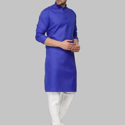 ROYAL KURTA Men Mandarin Collar Cotton Kurta image 5