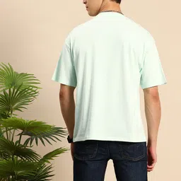 Mast & Harbour Pure Cotton Typography Printed Drop-Shoulder Sleeves Oversized T-shirt image 2
