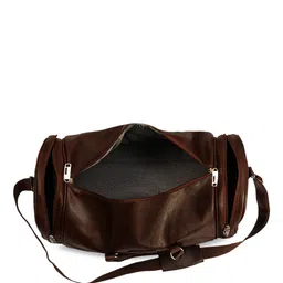 Leather World Unisex Brown Solid Large Duffel Bag image 2
