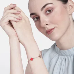 Estele Women Rose Gold-Plated Link Bracelet-image-17