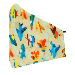 Tossido Kids Yellow Pack Of 3 Reusable 3-Ply Cloth Masks image 3