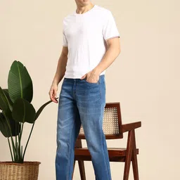 Mast & Harbour Men Straight Fit Light Fade Stretchable Jeans image 4