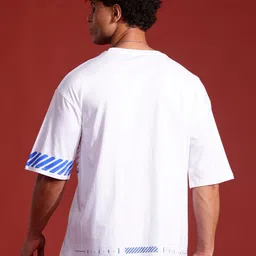 MARVEL STREET Men Typography Printed Drop-Shoulder Sleeves Pure Cotton T-shirt image 2