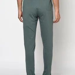 Octave Men Green Solid Cotton Track Pants image 4