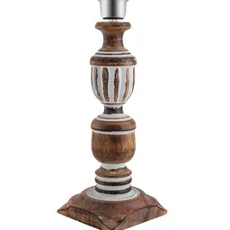 Homesake Brown & Blue Solid French Trophy Handcrafted Table Lamp with Shade image 5