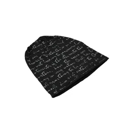 iSWEVEN Unisex Black & Grey Printed Cotton Beanie image 4