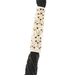 bamboo tree jewels Bamboo Black Metal Handcrafted Necklace image 4