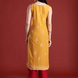 Anouk Ethnic Motifs Printed Indie Prints Cotton Kurta image 3