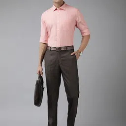 Park Avenue Men Checked Formal Trousers image 4