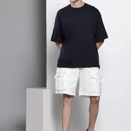 The Indian Garage Co Men Pure Cotton Relaxed Cargo Shorts image 5