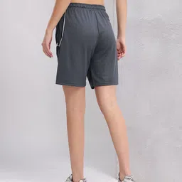 HRX by Hrithik Roshan Women Striped Training or Gym Sports Shorts image 2