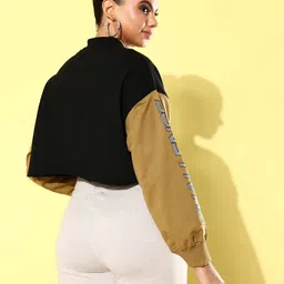 The Roadster Life Co. Graphic Printed Cropped Sweatshirt image 3