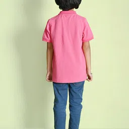 NUSYL Boys Typography Printed Polo Collar T-shirt image 2