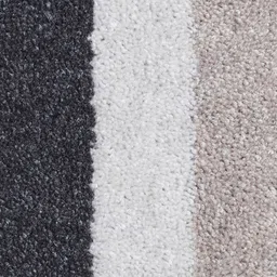 OBSESSIONS Black & White Striped Bath Rug image 2
