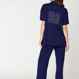 I like me Typography Printed Night suit image 4