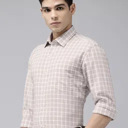 Arrow Pure Cotton Manhattan Slim Fit Checked Formal Shirt image 5