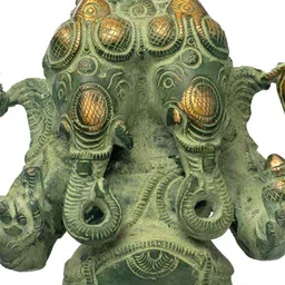 Exotic India Gold Toned Two-Headed Ganesha image 4