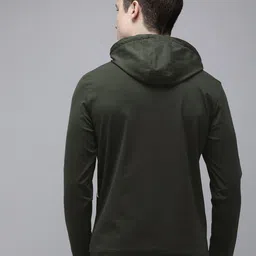 Van Heusen Flex Men Colourblocked Hooded Sweatshirt image 4