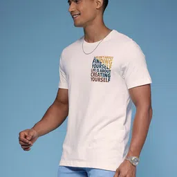 HERE&NOW Typography Printed Pure Cotton T-shirt image 3