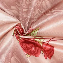 Cortina Pink Floral Printed Single Curtain image 4