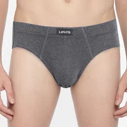 Levis Men Pack Of 6 Navy Blue & Grey Solid Briefs image 4