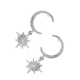 JOKER & WITCH Silver Contemporary Half Hoop Earrings image 5