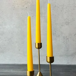 atorakushon 24 pcs yellow Scented Tapered Candles image 4