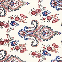 URBAN SPACE Red & Blue Ethnic Motifs 180 TC Cotton 1 King Bedsheet with 2 Pillow Covers image 4