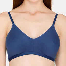 Rosaline by Zivame Blue Solid Non-Wired Non Padded T-shirt Bra ZI1885COREABLUE0 image 2